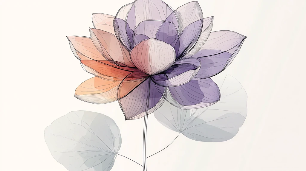 lotus flower abstract minimalistic royal purple colors white desktop wallpaper 4k