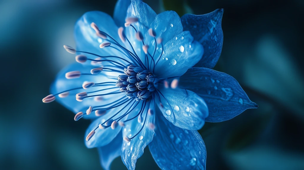 magic blue flower version one phone wallpaper 4k