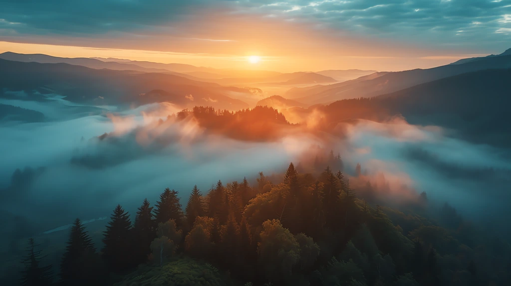 majestic mountains with sunrise cloud desktop wallpaper 4k