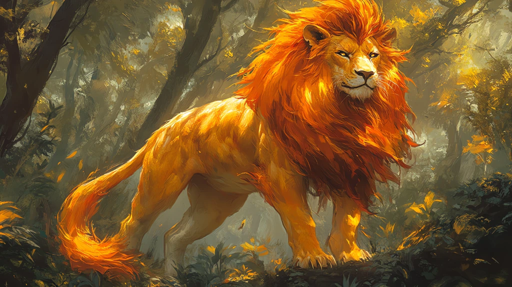 majestic mythical creature named leorix featuring the strong lion desktop wallpaper 4k