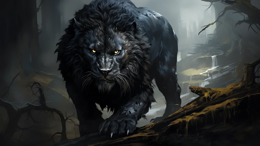 majestic stealthy solitary powerful lion desktop wallpaper 4k