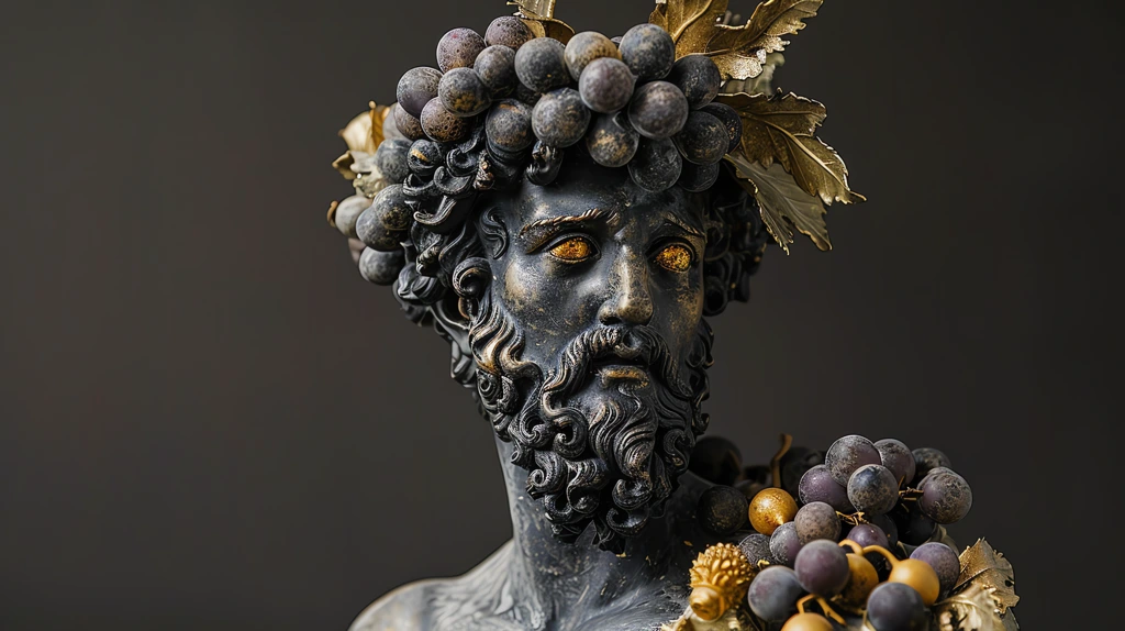 marble statue of bacchus desktop wallpaper 4k