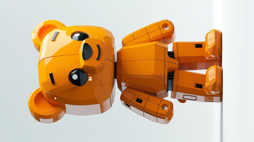 mascot logo of a orange little bear phone wallpaper 4k