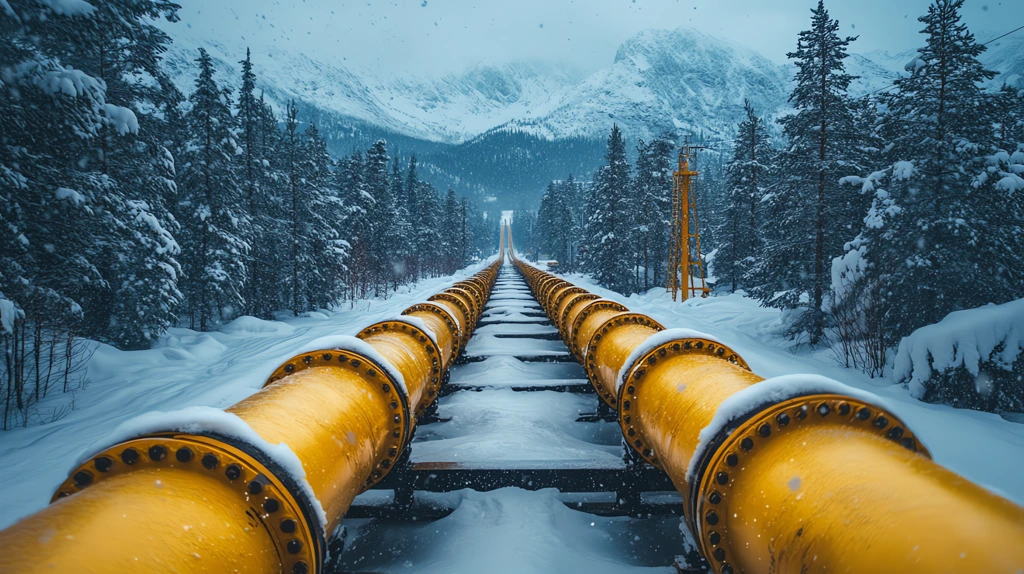 massive yellow pipelines version four desktop wallpaper 4k