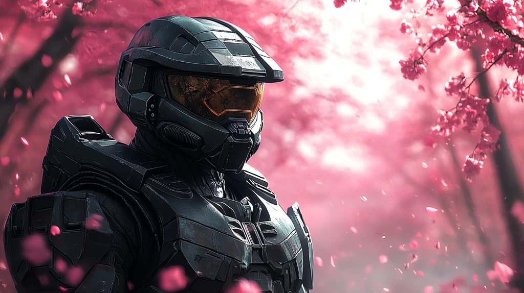 master chief hayabusa armor version four desktop wallpaper 4k