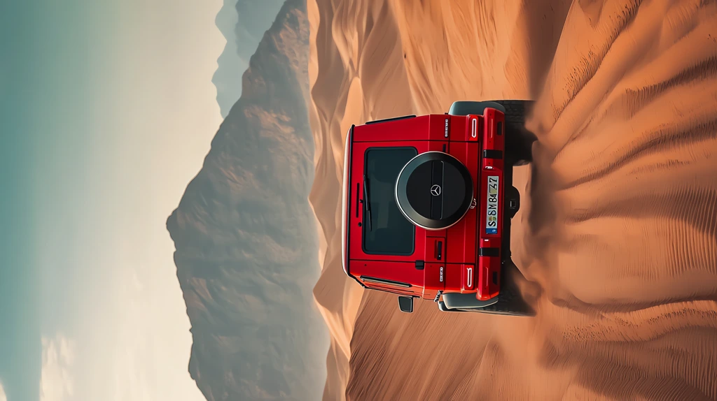 mercedes-benz g63 red solo off-road driving phone wallpaper 4k