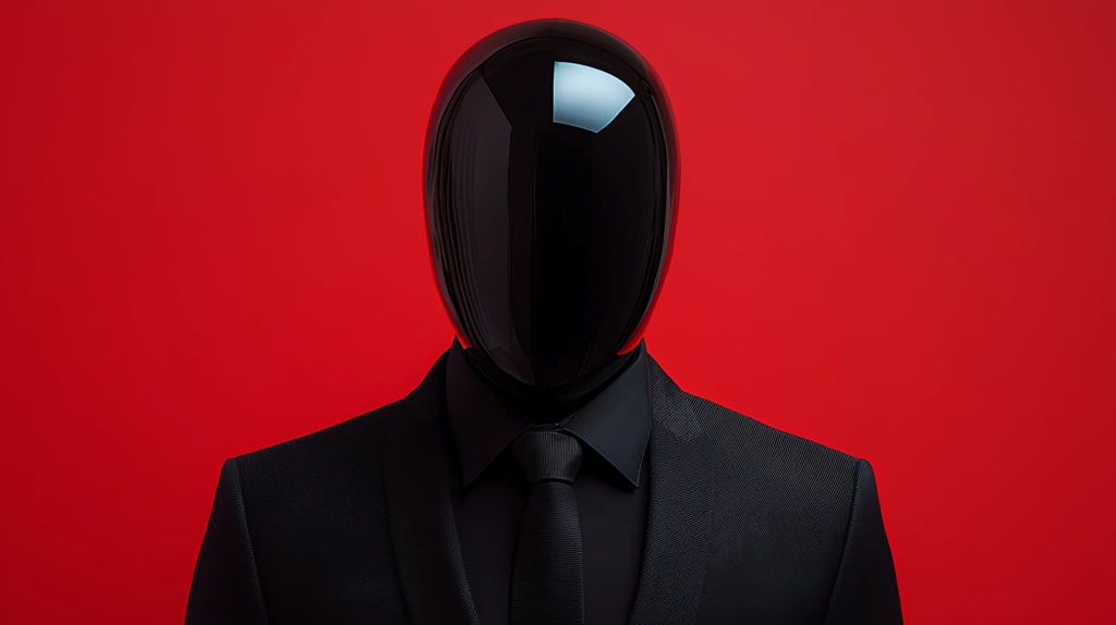 minimal modern black glass mask for a hero version one desktop wallpaper 4k