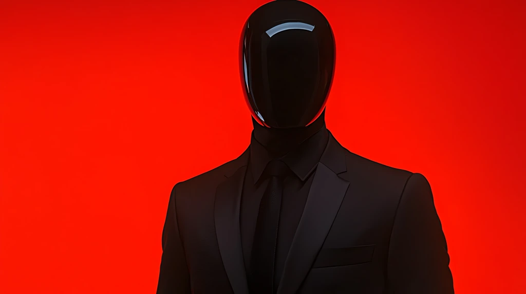 minimal modern black glass mask for a hero version two desktop wallpaper 4k