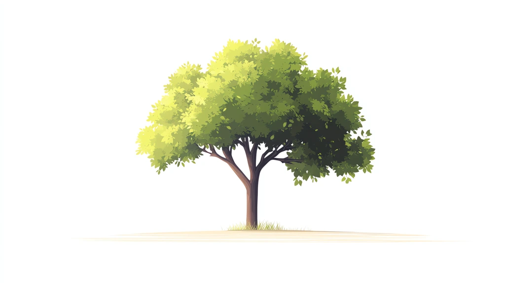 minimalistic flat vector illustration of a tree version one desktop wallpaper 4k