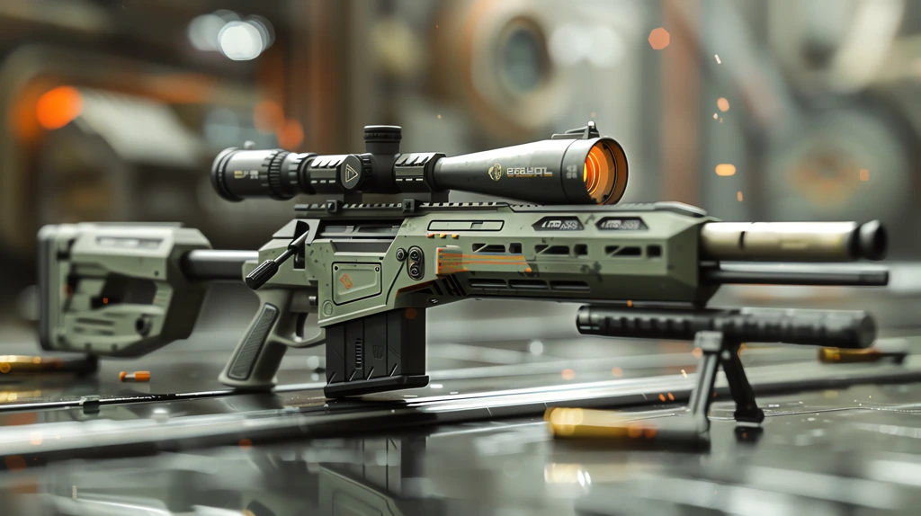 modern sniper rifle with an integrated light desktop wallpaper 4k