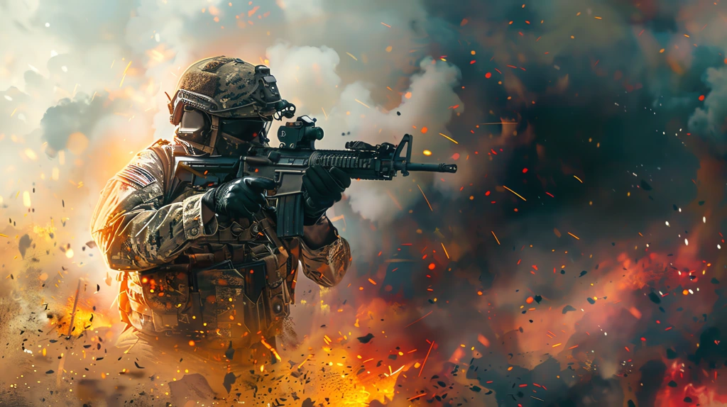 modern warfare soldier combat desktop wallpaper 4k