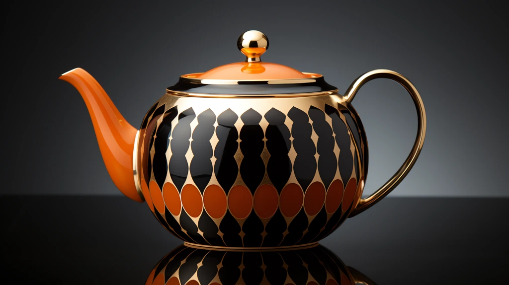 modernist deco tea pot desktop wallpaper 4k