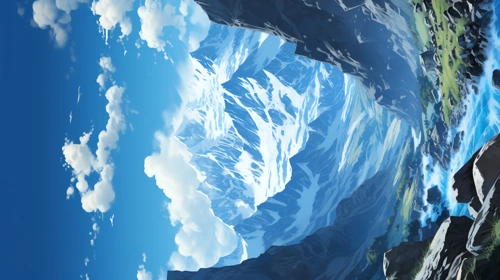 mountain's depth blue sky 4 nature phone wallpaper full hd 4k free download