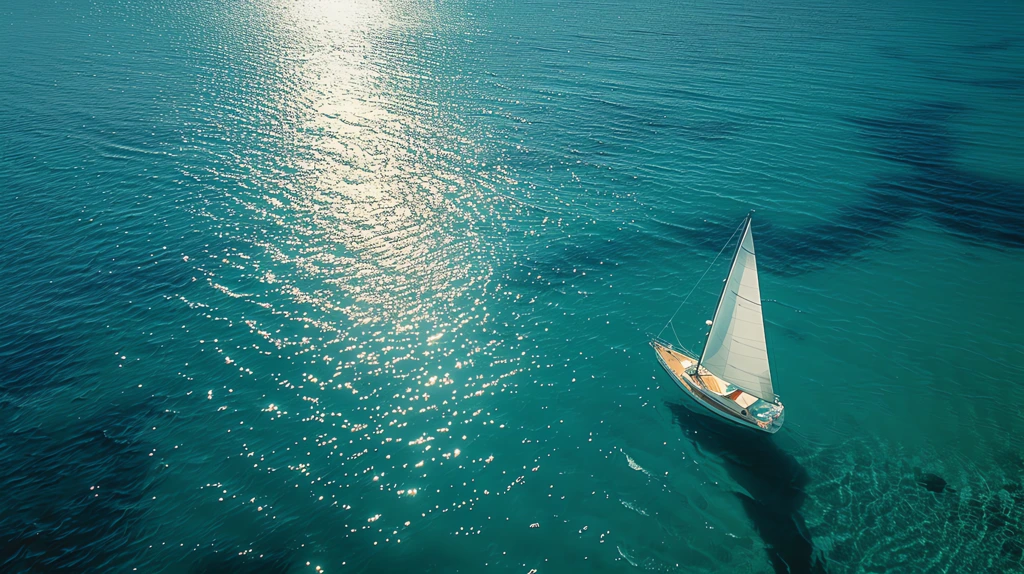 ocean under the sunlight clear sea small sailboat desktop wallpaper 4k