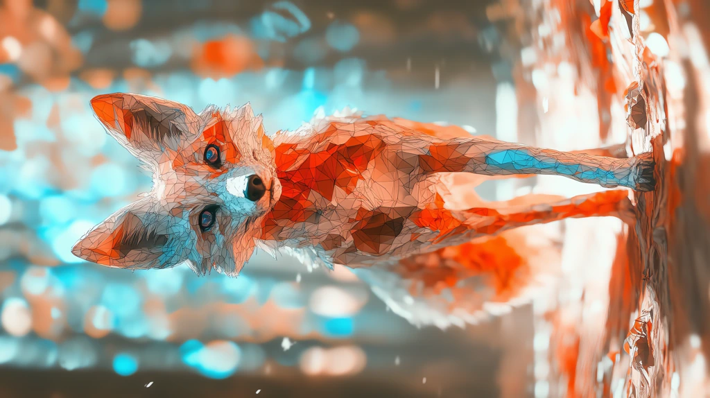 origami foxes creatures phone wallpaper 4k