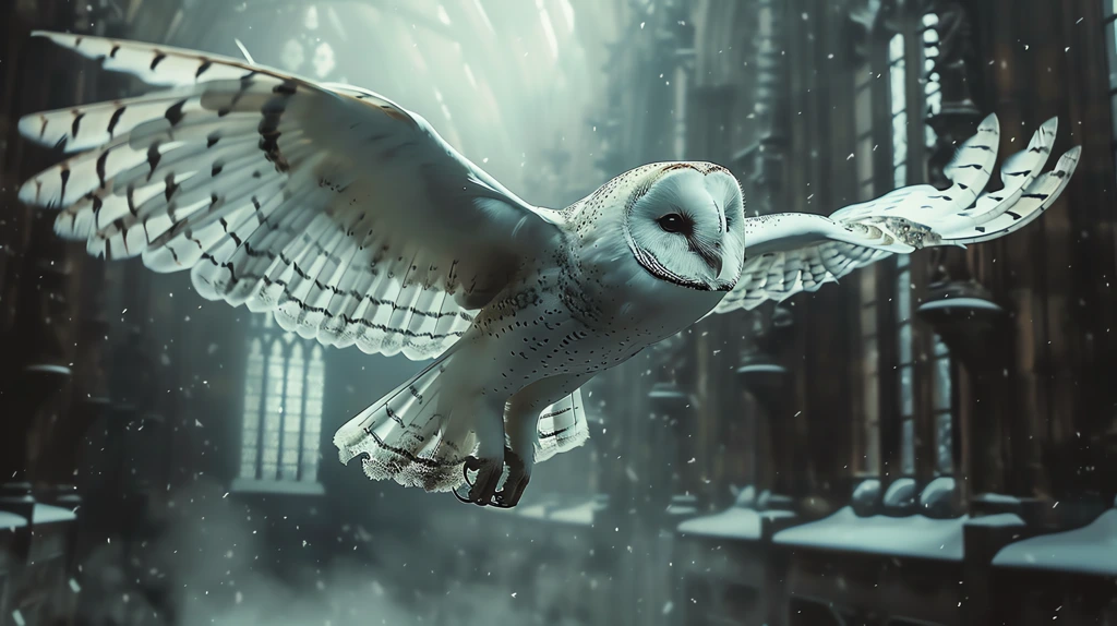 owl delivering letter harry potter desktop wallpaper 4k