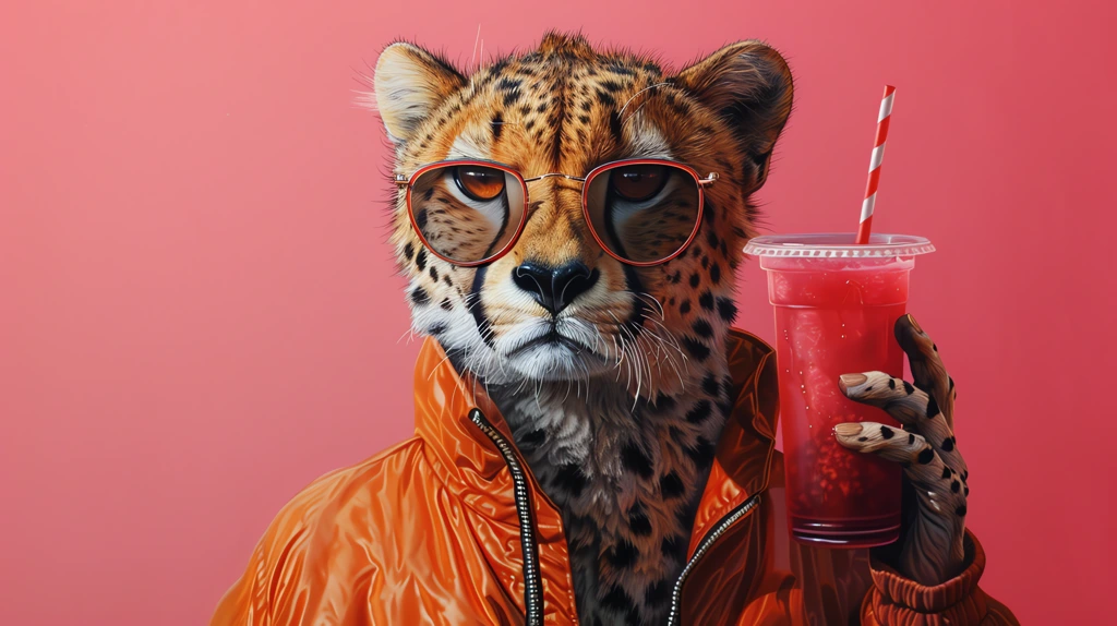 painting illustration female fashion preppy cheetah desktop wallpaper 4k