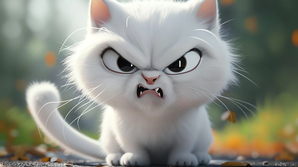 persian cat with an angry expression desktop wallpaper 4k