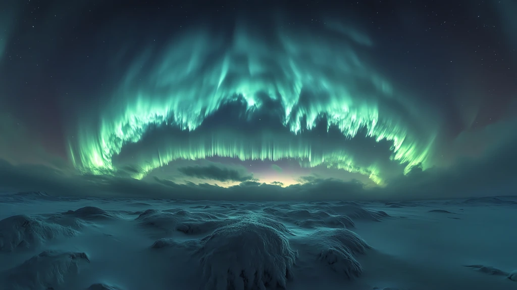 phenomenon known as white aurora pale northern light dramatic desktop wallpaper 4k