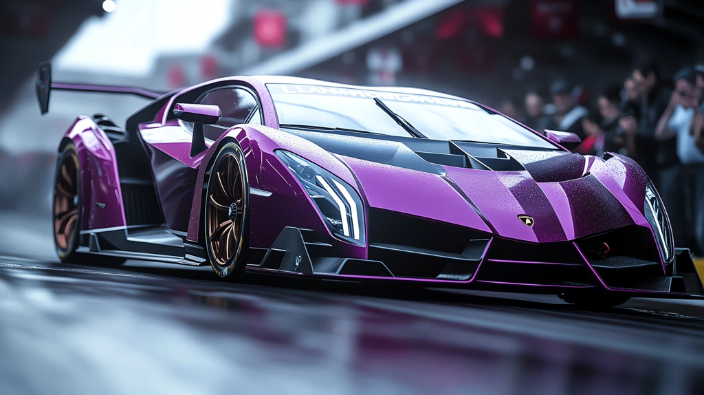 photo of a purple lamborghini veneno racing desktop wallpaper 4k