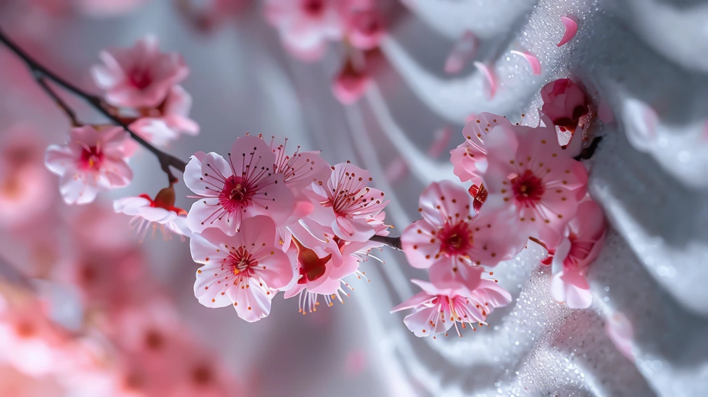 pink and white japanese sakura phone wallpaper 4k