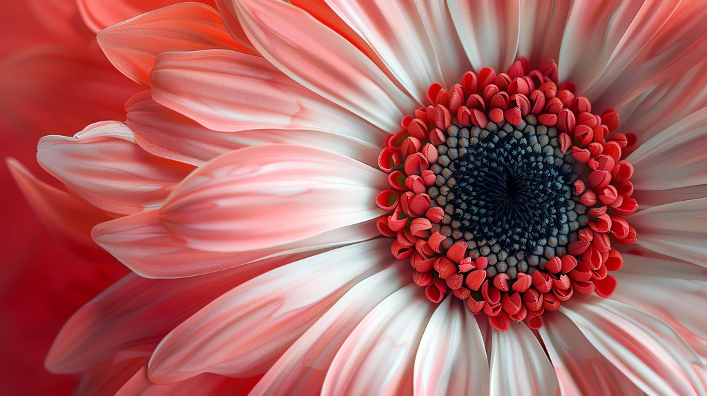 pink and white psychedelic sunflower hyper realistic vibrant desktop wallpaper 4k