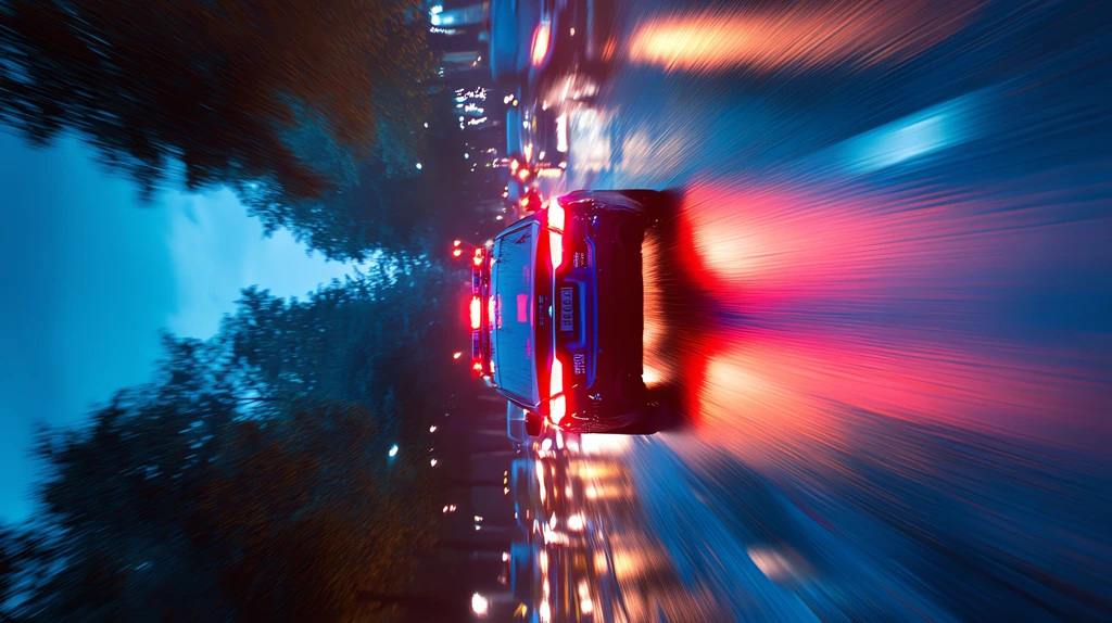 police car chases suspects phone wallpaper 4k