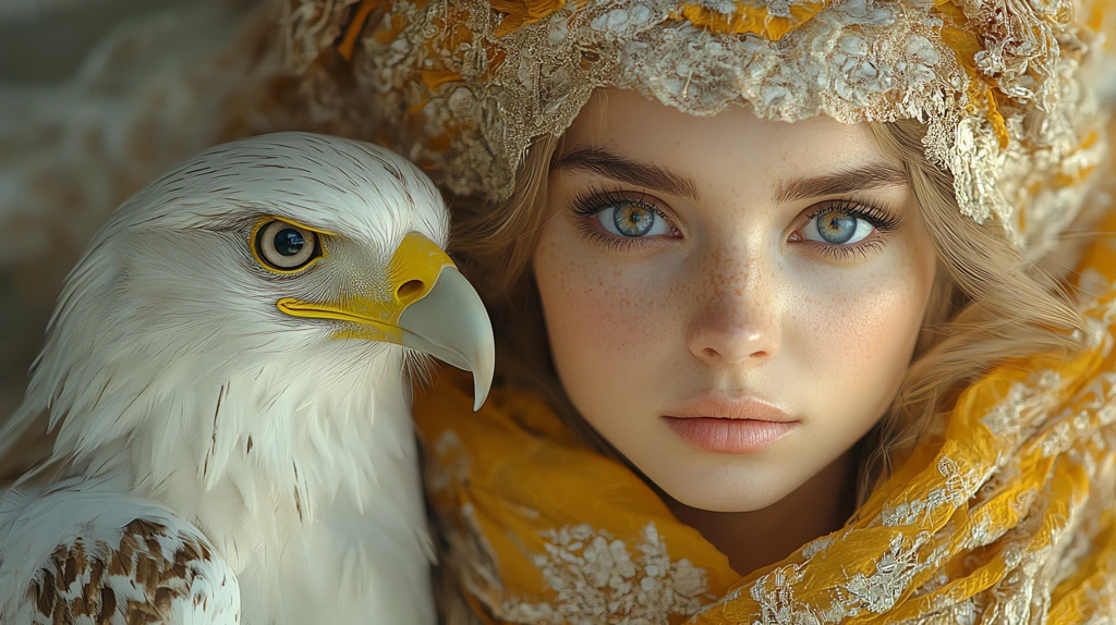 polish woman in national dress hyper-realistic with intricate details desktop wallpaper 4k