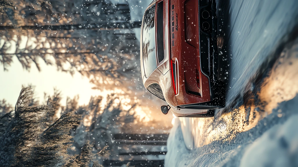 porsche driving through the snow version three phone wallpaper 4k