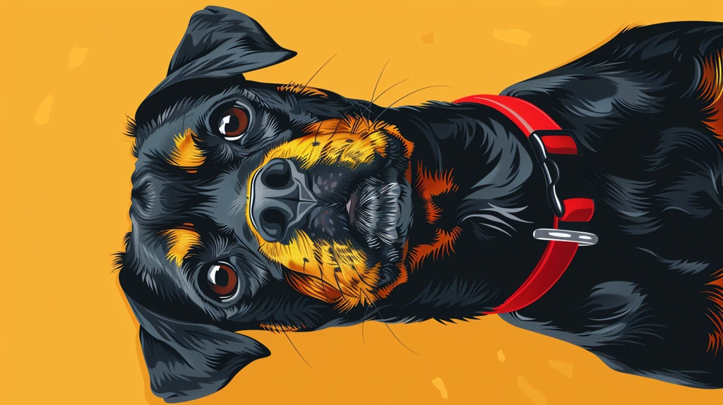 portrait of a dog illustration phone wallpaper 4k
