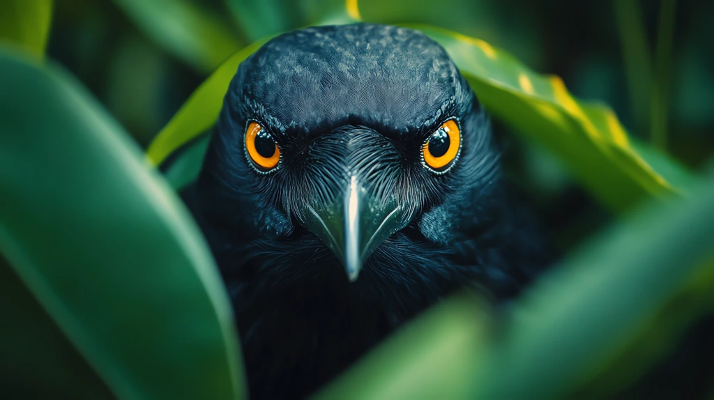 portrait of an american crow version one desktop wallpaper 4k