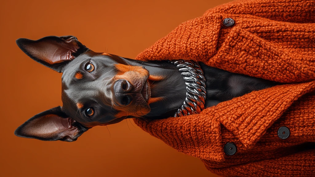 portrait photo of a doberman phone wallpaper 4k