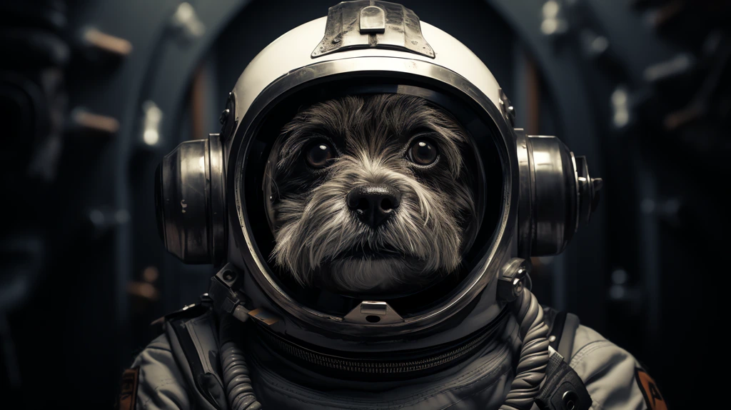 puppy astronaut kawaii desktop wallpaper 4k