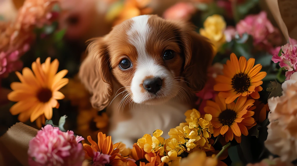 puppy bouquets each one is a unique arrangement of cuddles cuteness and charm desktop wallpaper 4k