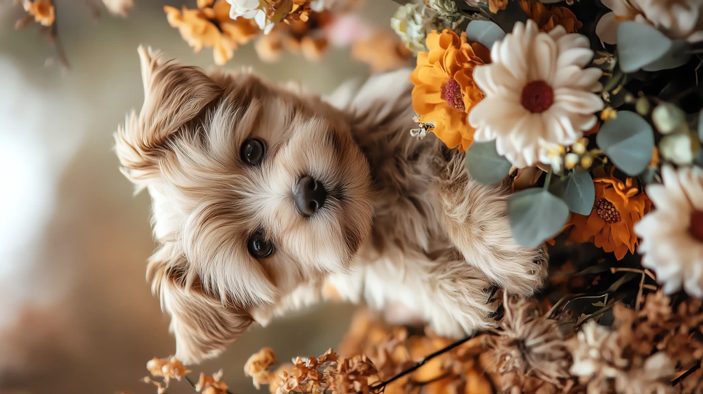 puppy bouquets each one is a unique arrangement phone wallpaper 4k