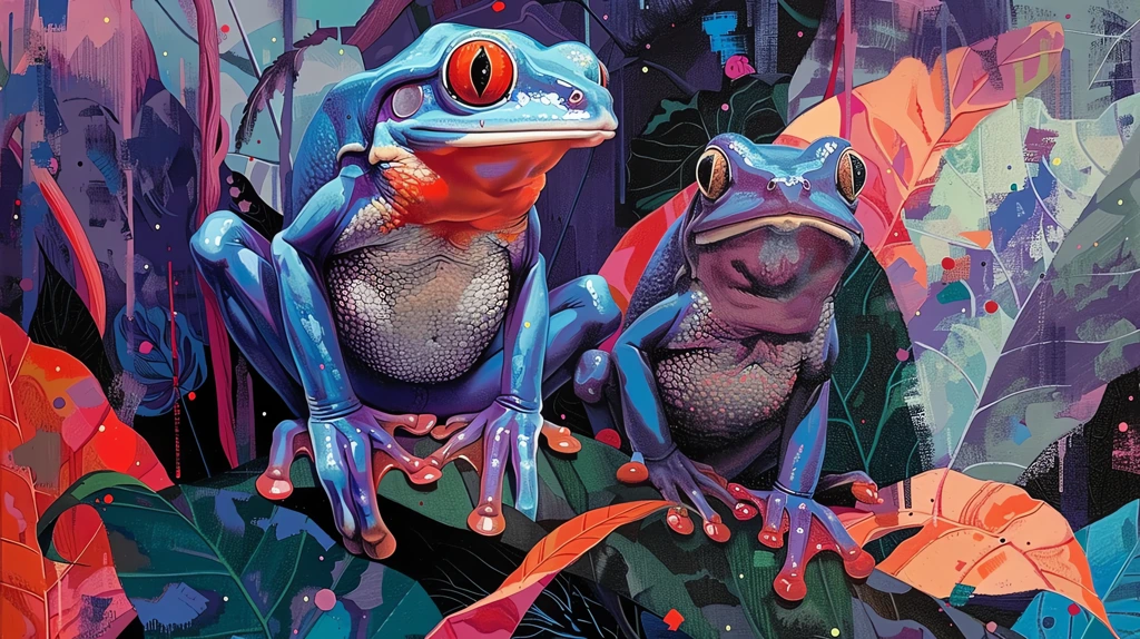 rain forest frogs shadows are shades of purple desktop wallpaper 4k