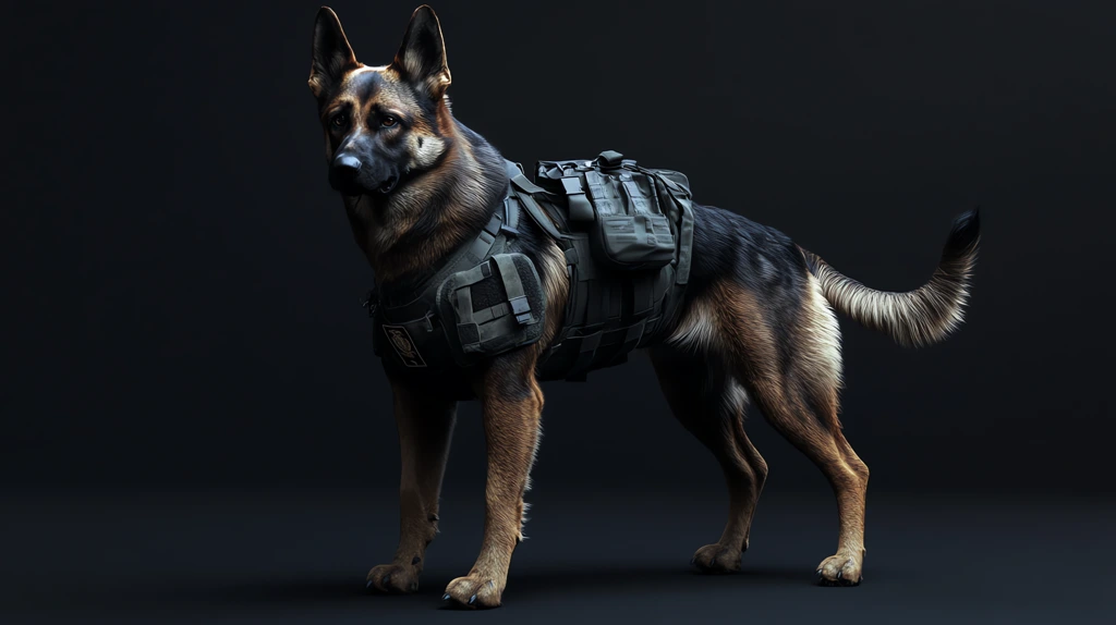 realistic dog police desktop wallpaper 4k