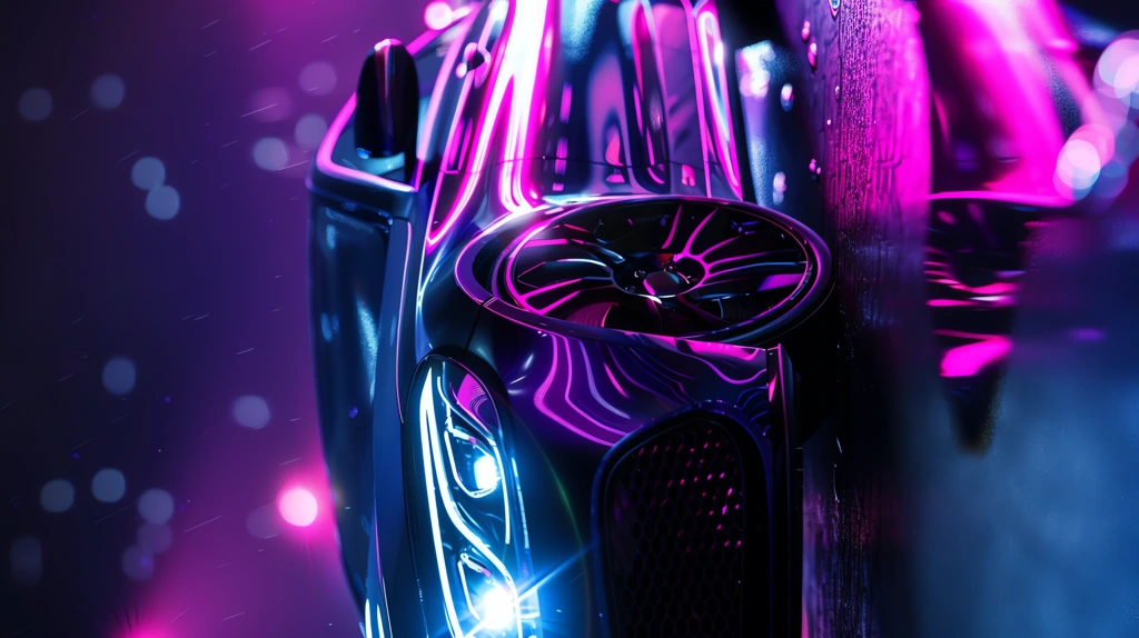 realistic neon luxury car phone wallpaper 4k