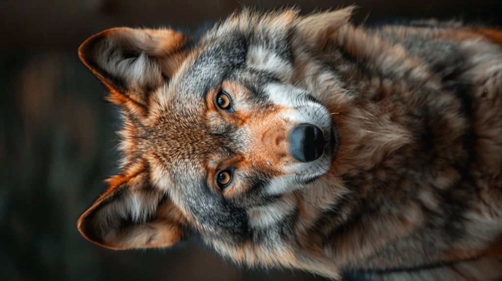 realistic photoshooot of a wolf phone wallpaper 4k