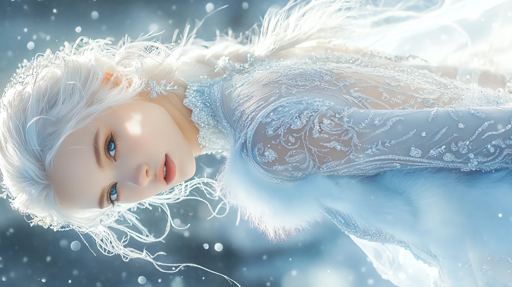 realistic snow queen from a fairy tale version four phone wallpaper 4k