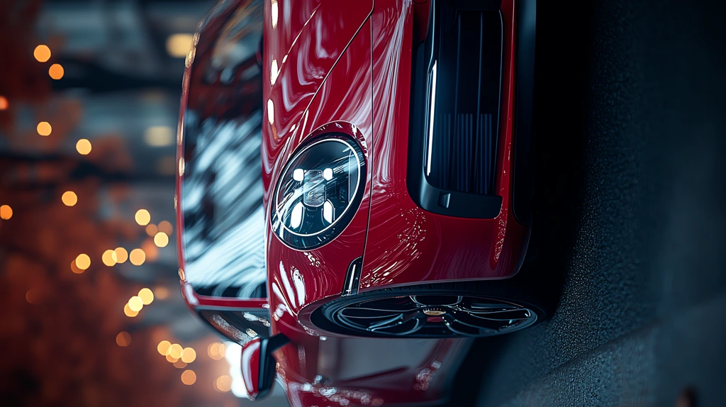 red porsche in the style of photography with studio lighting phone wallpaper 4k