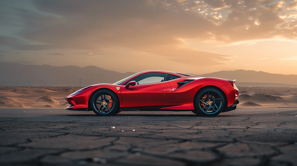 red sports car desktop wallpaper 4k