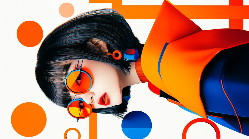 retro-futuristic illustration of an asian woman phone wallpaper 4k