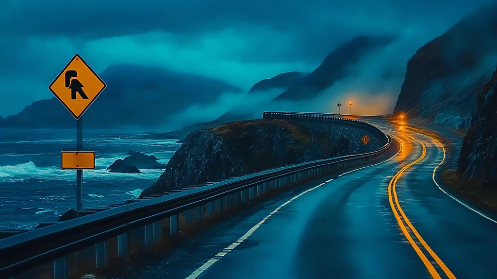 road on a bridge over an ocean leading into mist eerie surreal desktop wallpaper 4k