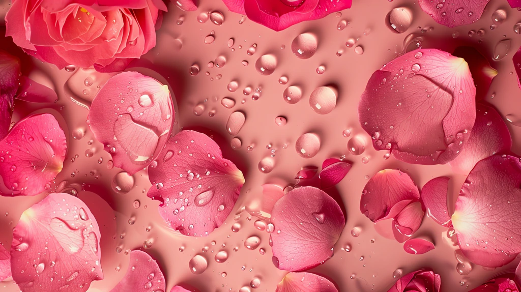 rose petals floating on surface of the water phone wallpaper 4k