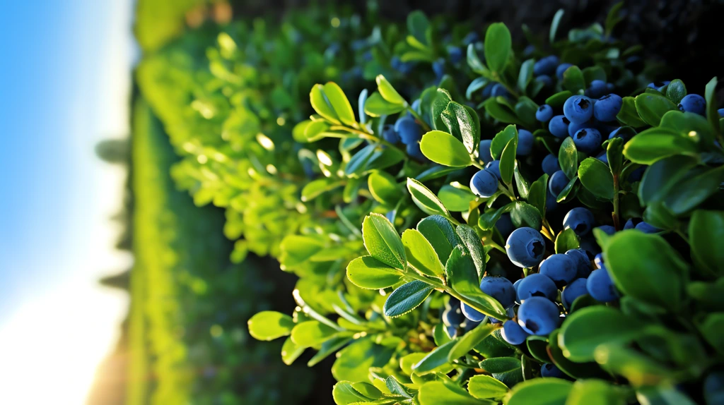 rows of blueberry bushes laden with plump blueberries phone wallpaper 4k
