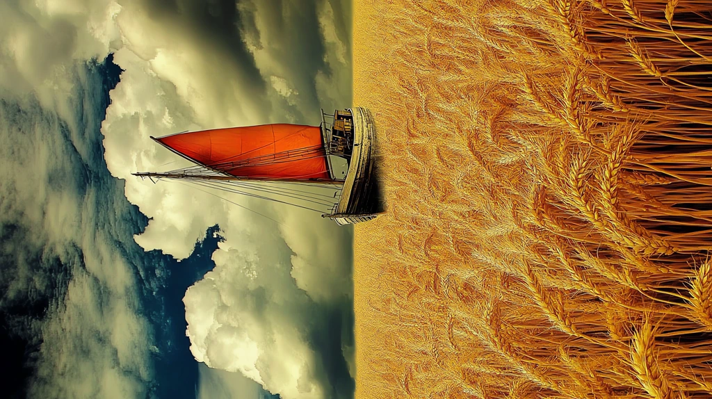 sailing on a field phone wallpaper 4k