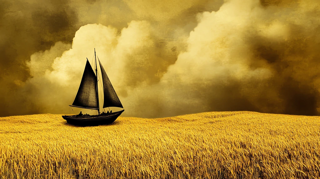 sailing on a yellow sea desktop wallpaper 4k