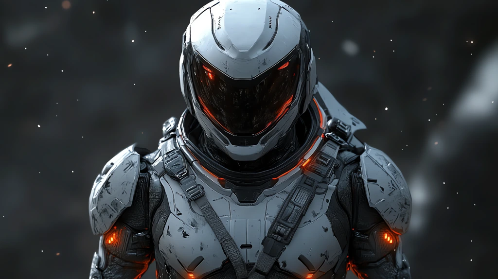 scifi space soldier armored version three desktop wallpaper 4k