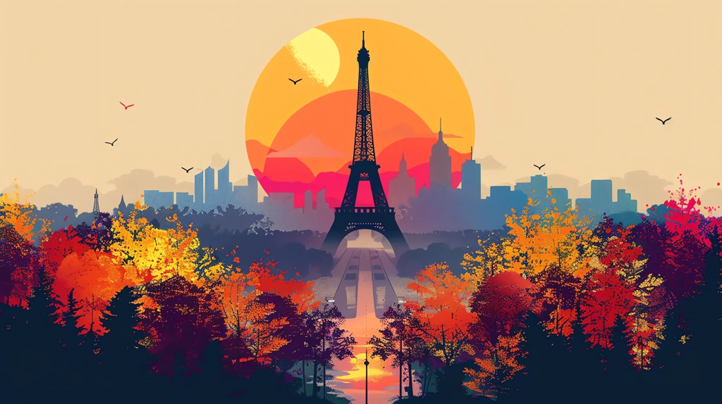 silhouette of eiffel tower desktop wallpaper 4k